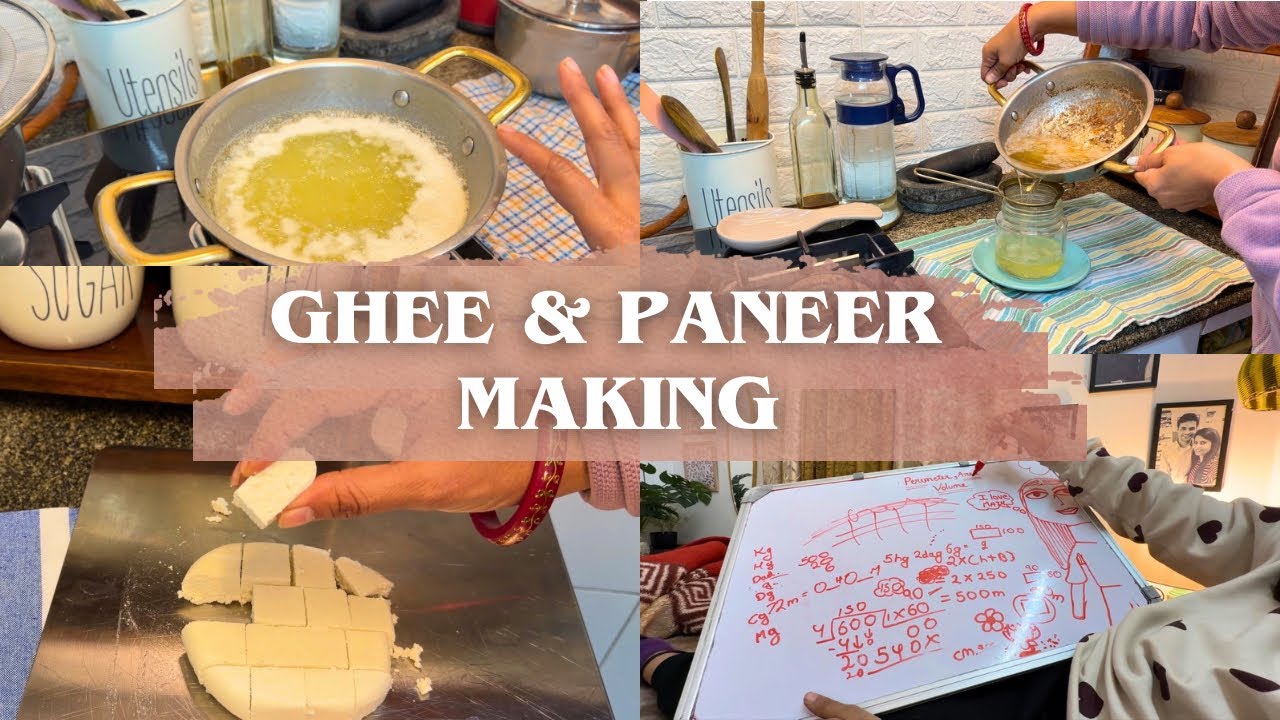Ghee & Paneer making at Home| Indian Mom Managing Home without Him#familyvlog #dailylifevlog #vlog 