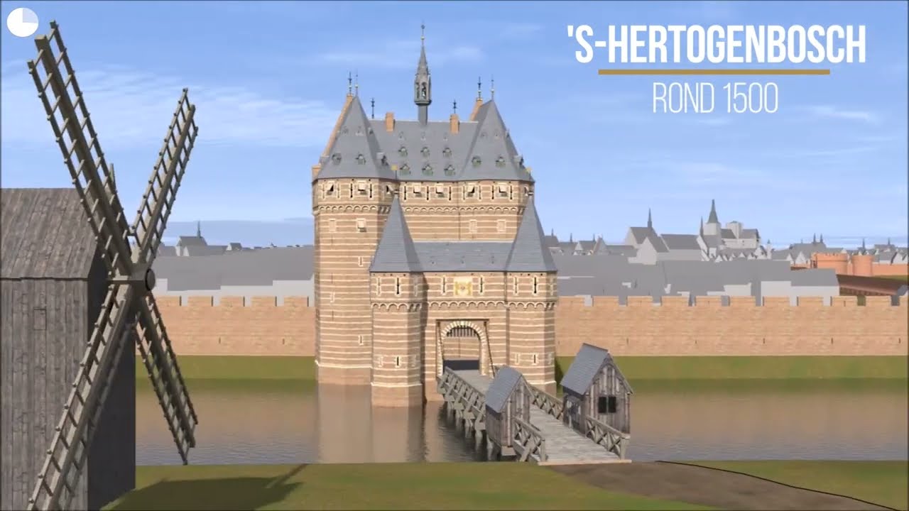 Stadspoorten en vestingwerken van middeleeuws Den Bosch rond 1500