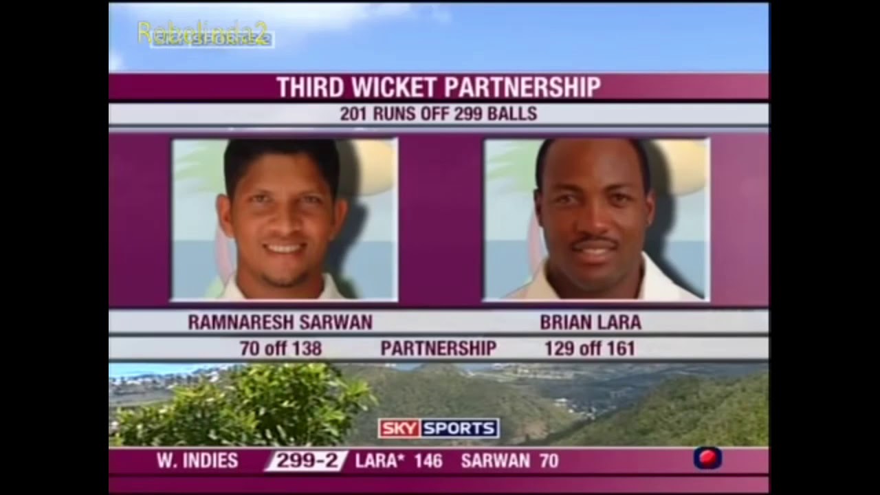 Brian Lara scores 400