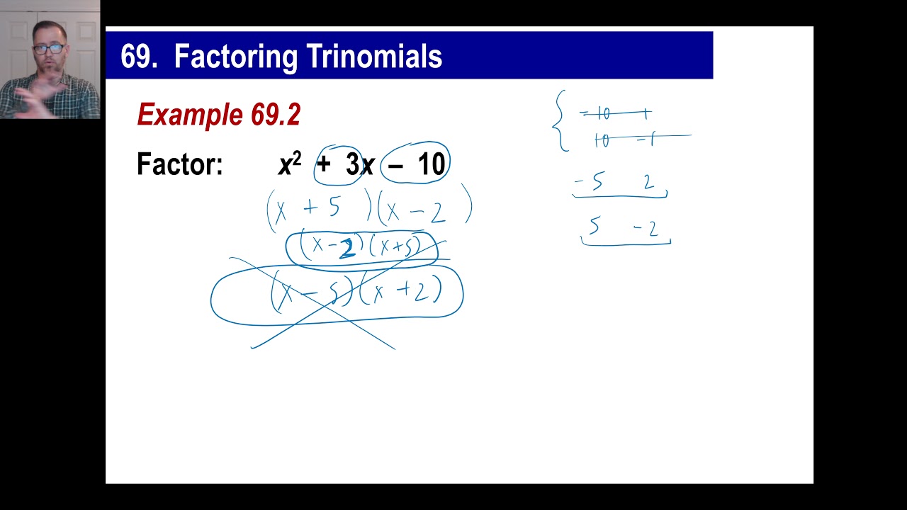 Saxon Math - Algebra 1: 3rd Edition (Lesson 69 - Factoring Trinomials)