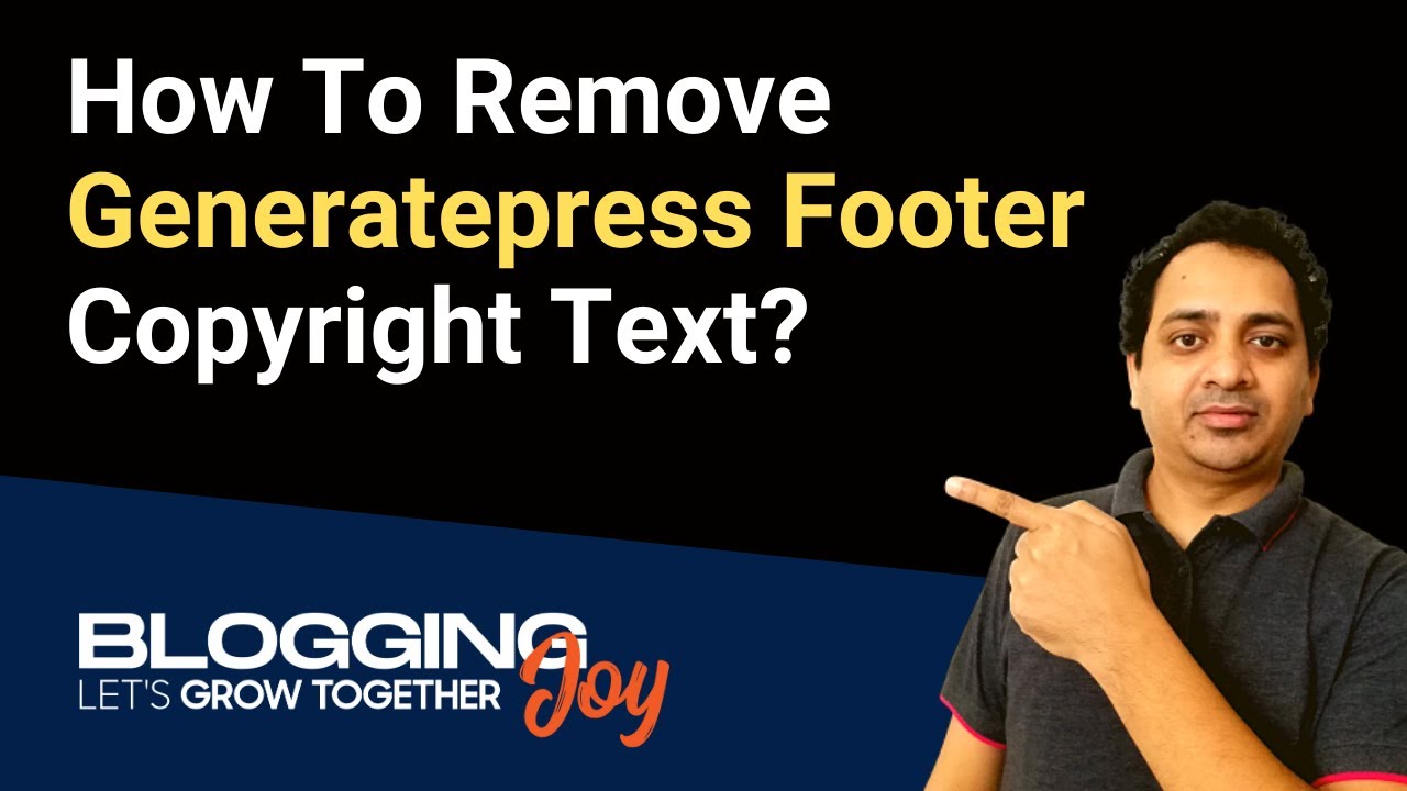 How To Edit GeneratePress Footer Copyright Text | Simple GeneratePress Tutorial for Beginners