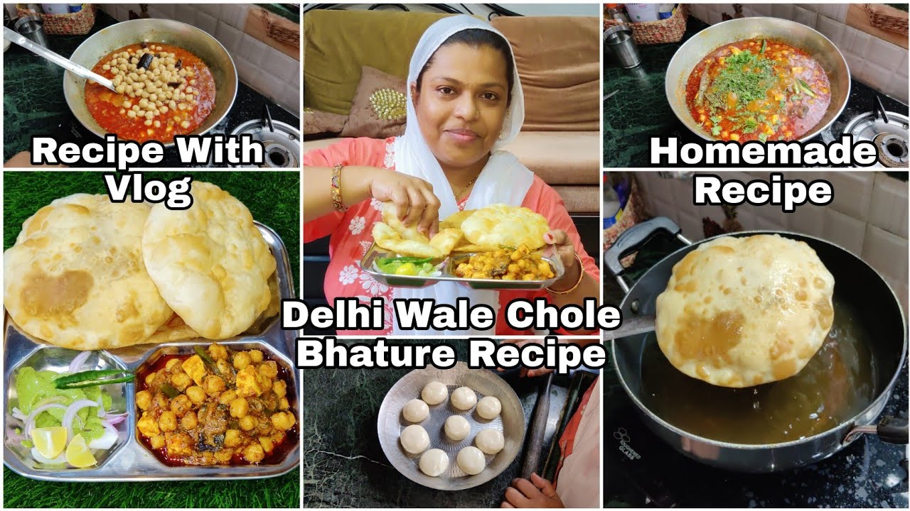 Chole Bhature Recipe | Delhi Wale Chole Bhature | Homemade Chole Bhature Recipe | Recipe With Vlog