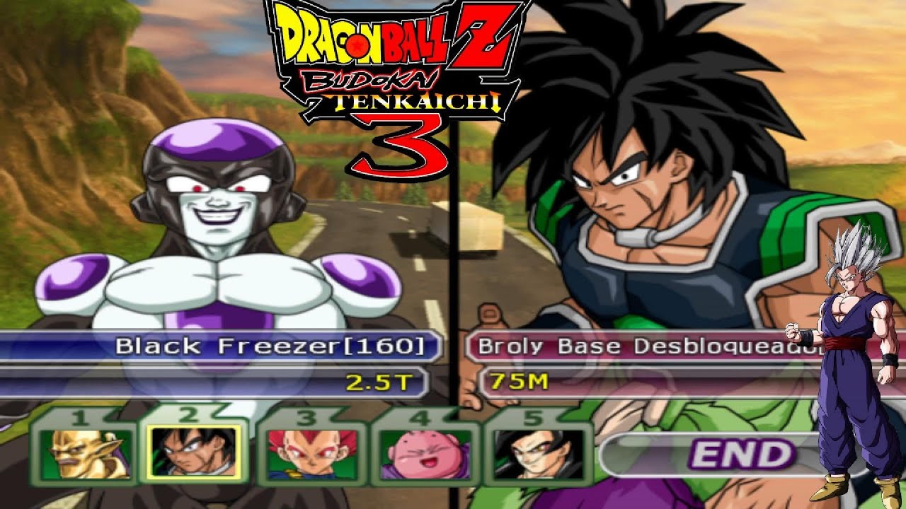 Budokai Tenkaichi 3 Black Freezer vs Broly Gameplay