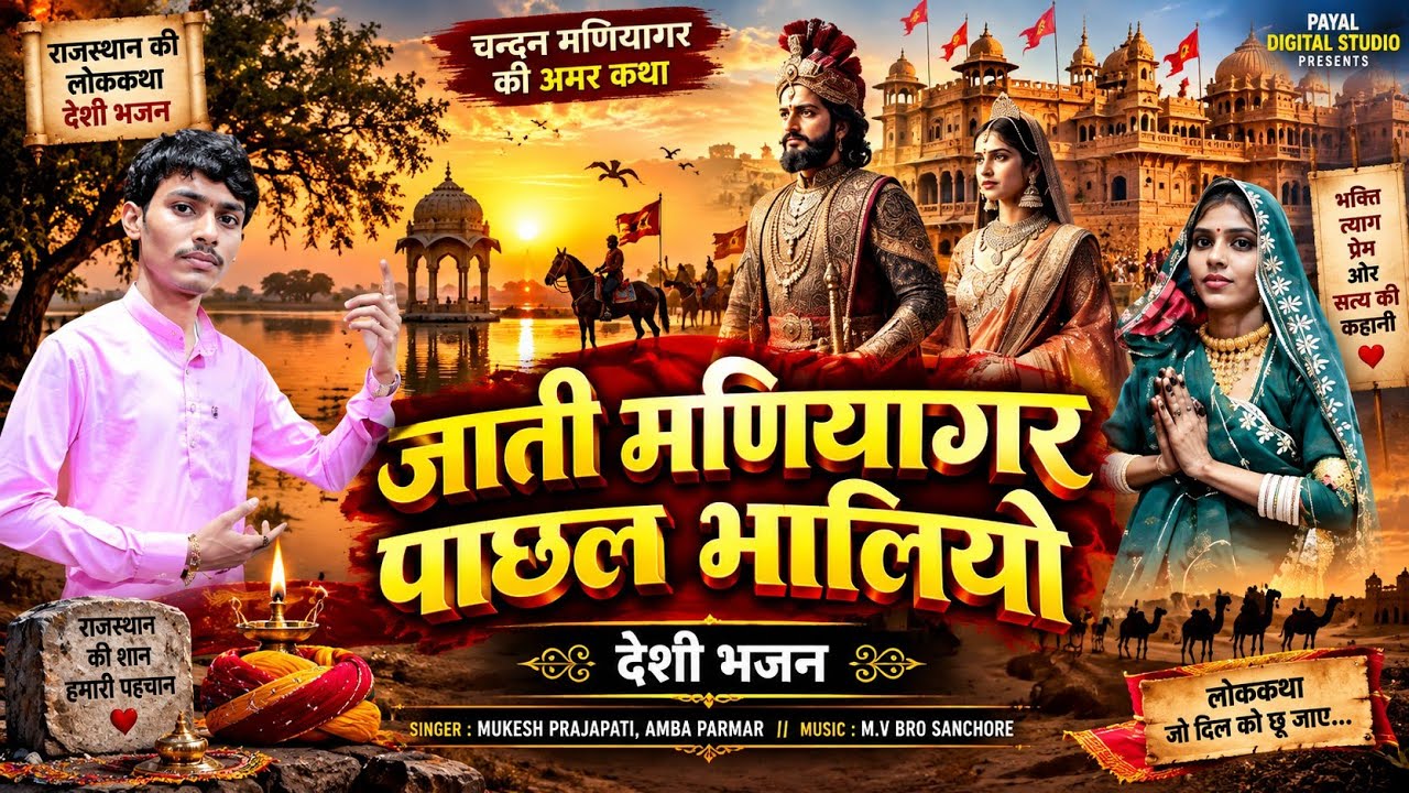 चंदन मलियागिरी भजन | जाती मणियागर पाछल भालीयो | Mukesh Prajapati & Amba Parmar |New Desi Bhajan 2025