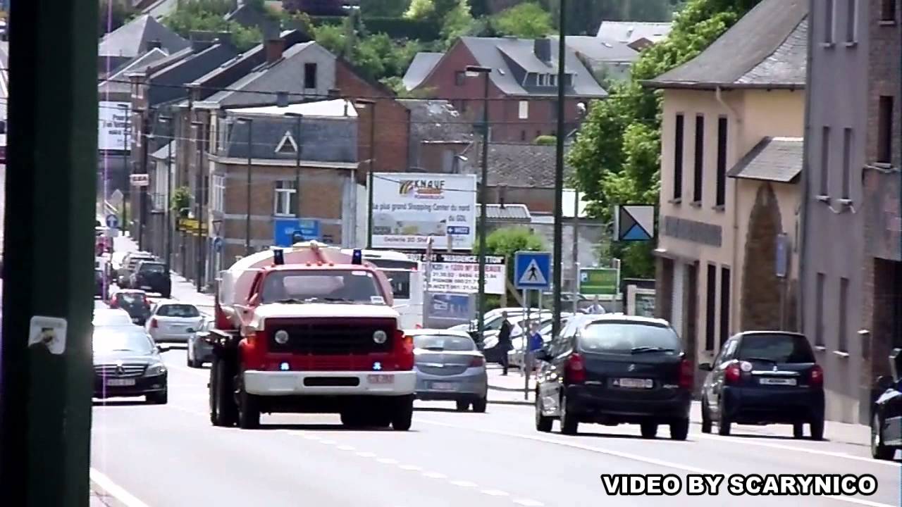 SRI Bastogne : VO + 2x Autopompe + Citerne + Ambu1