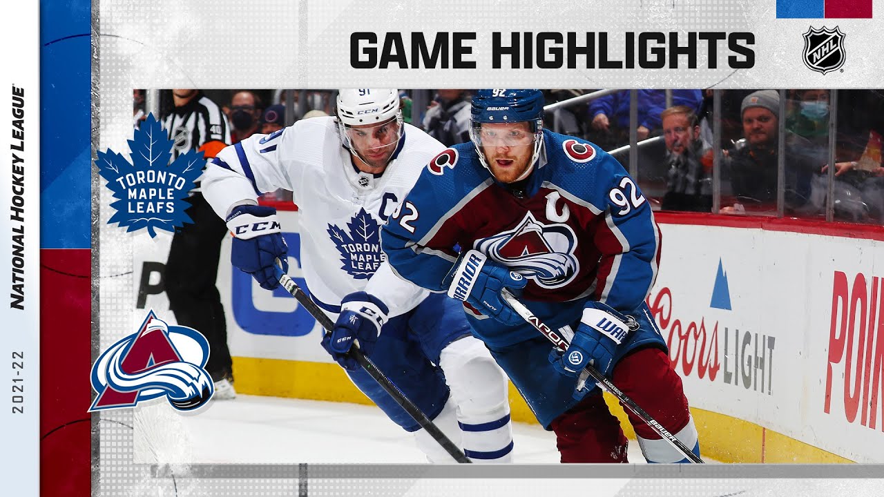 Maple Leafs @ Avalanche 1/8/22 | NHL Highlights