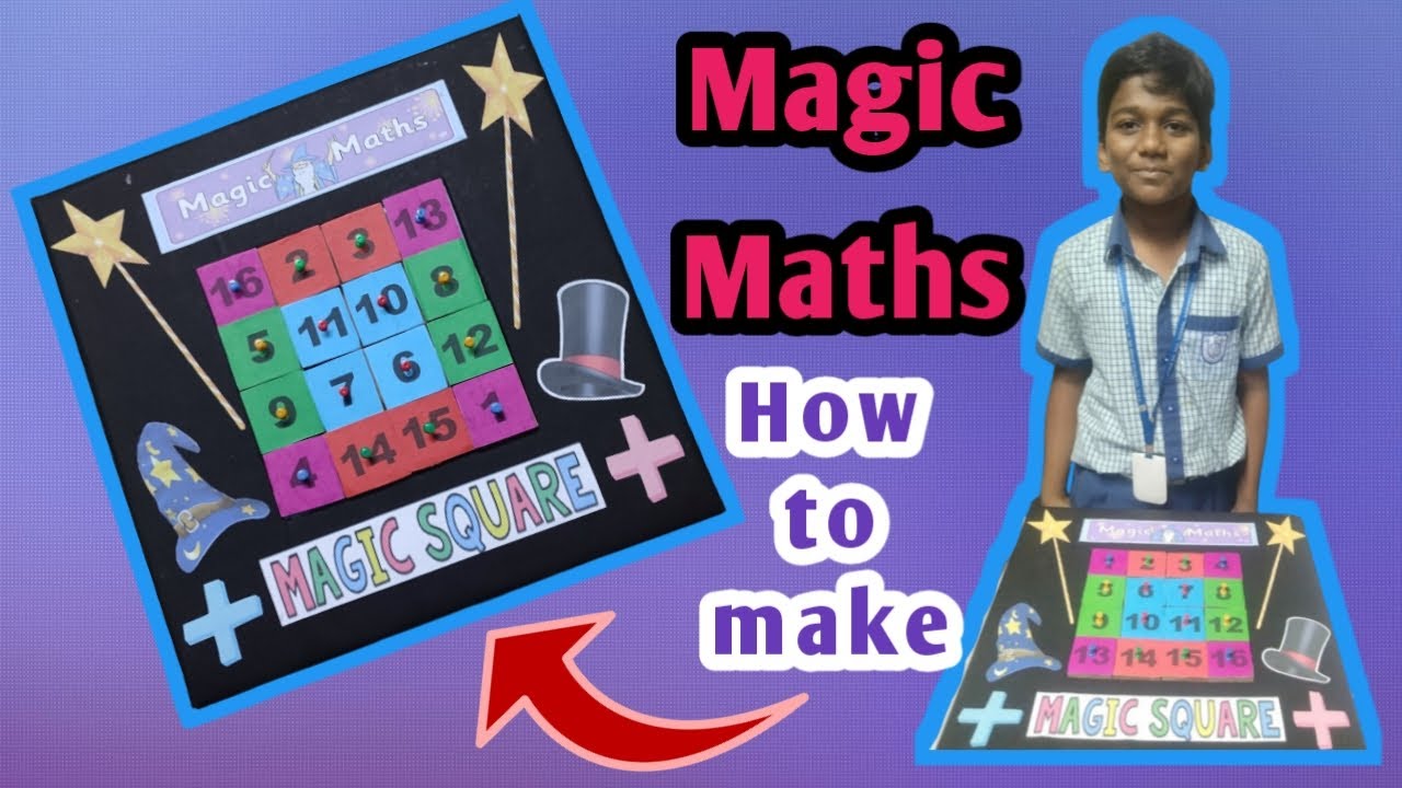 Maths model on magic square | square maths | maths working model | maths project #gracekuttychannel