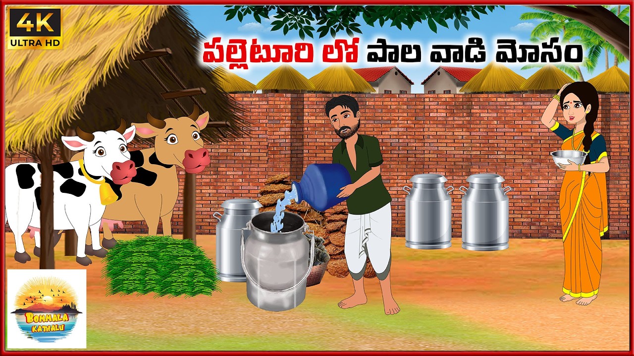 పల్లెటూరి లో పాల వాడి మోసం | Bommala kathalu E109 | telugu stories | neethi kathalu | moral stoties