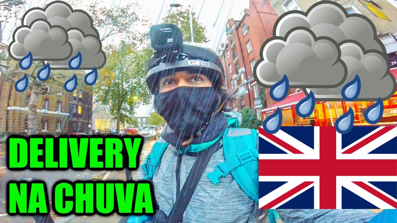 TRABALHANDO NA CHUVA - Delivery de Bike em Londres