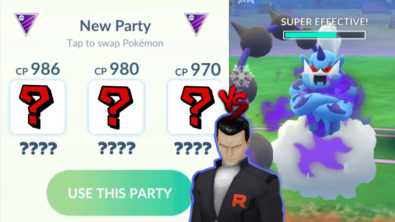 Under 1000 CP Pokémon vs Boss Giovanni with SHADOW THUNDURUS in Pokemon GO.
