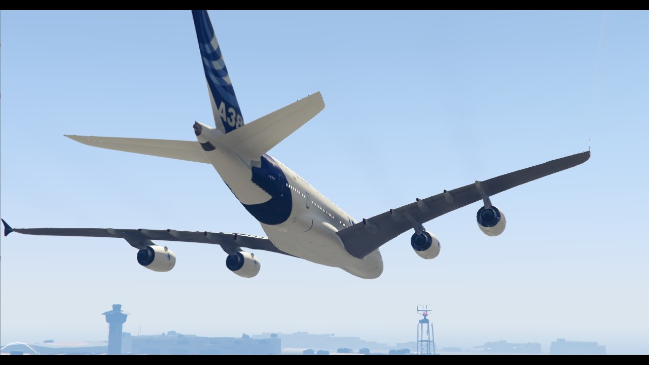 A320 Plane Caught Fire in Air After Engines Failure and Emergency Landing in Sea - GTA 5