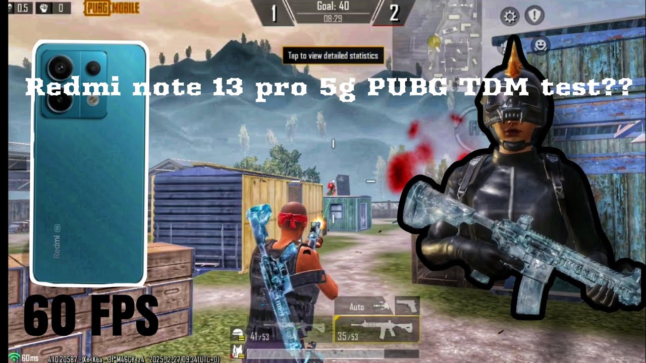 Redmi note 13 pro 5g PUBG TDM test 😈😍 | 60 FPS smooth 🔥🤯
