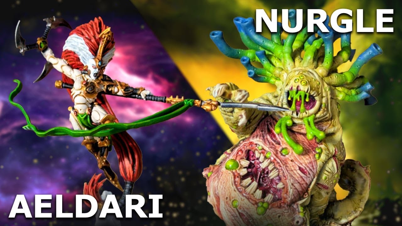 *NEW DAEMONS* PLAGUE LEGION VS AELDARI ASPECT HOST WARHAMMER BATTLE REPORT