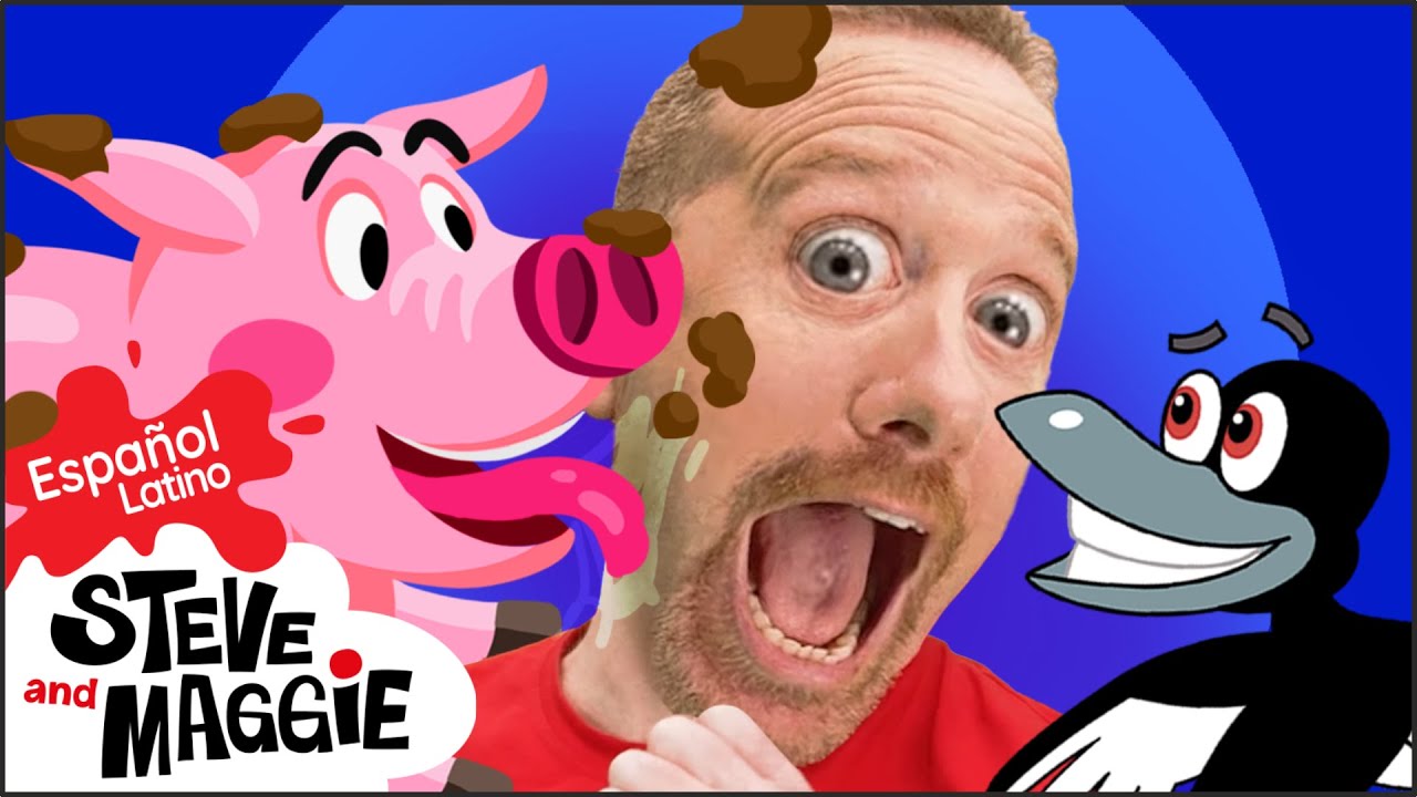 Animales de granja Historia + MÁS para niños con Steve and Maggie Español Latino