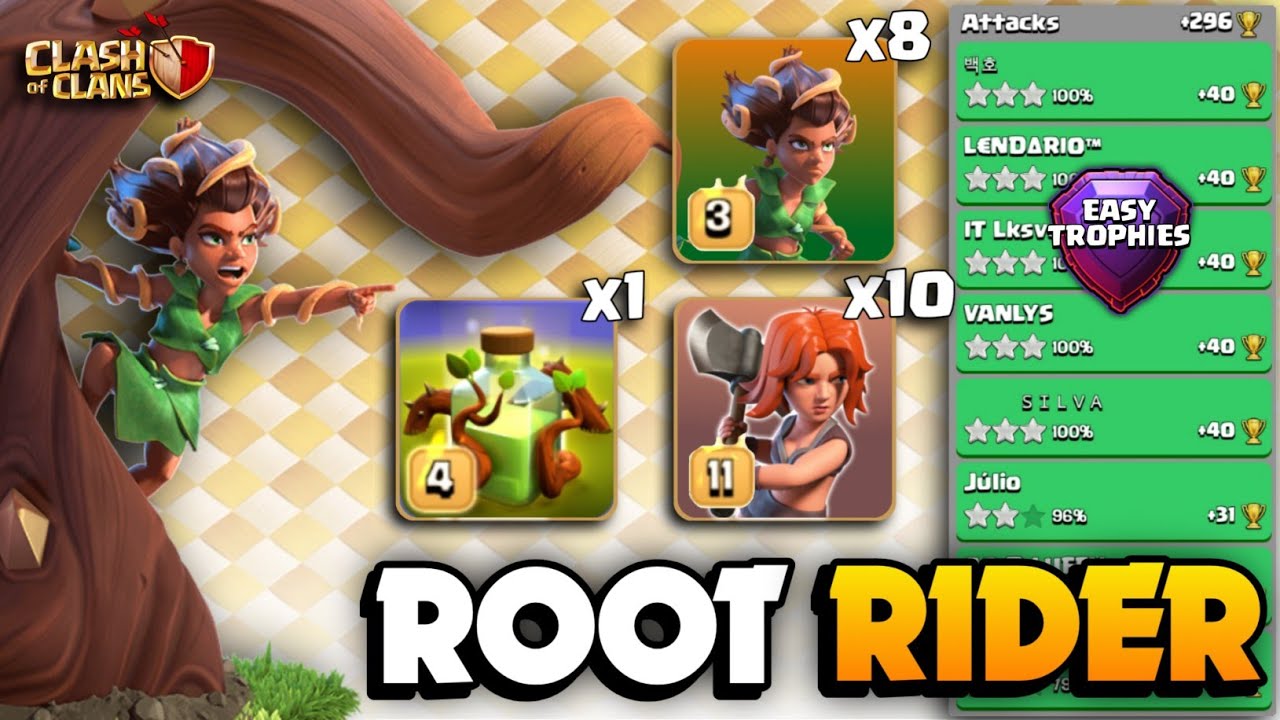 EASIEST Spam ROOT RIDER With Overgrowth Spells 🔴 TH16 Attack Strategy 🔴 Clash Of Clans