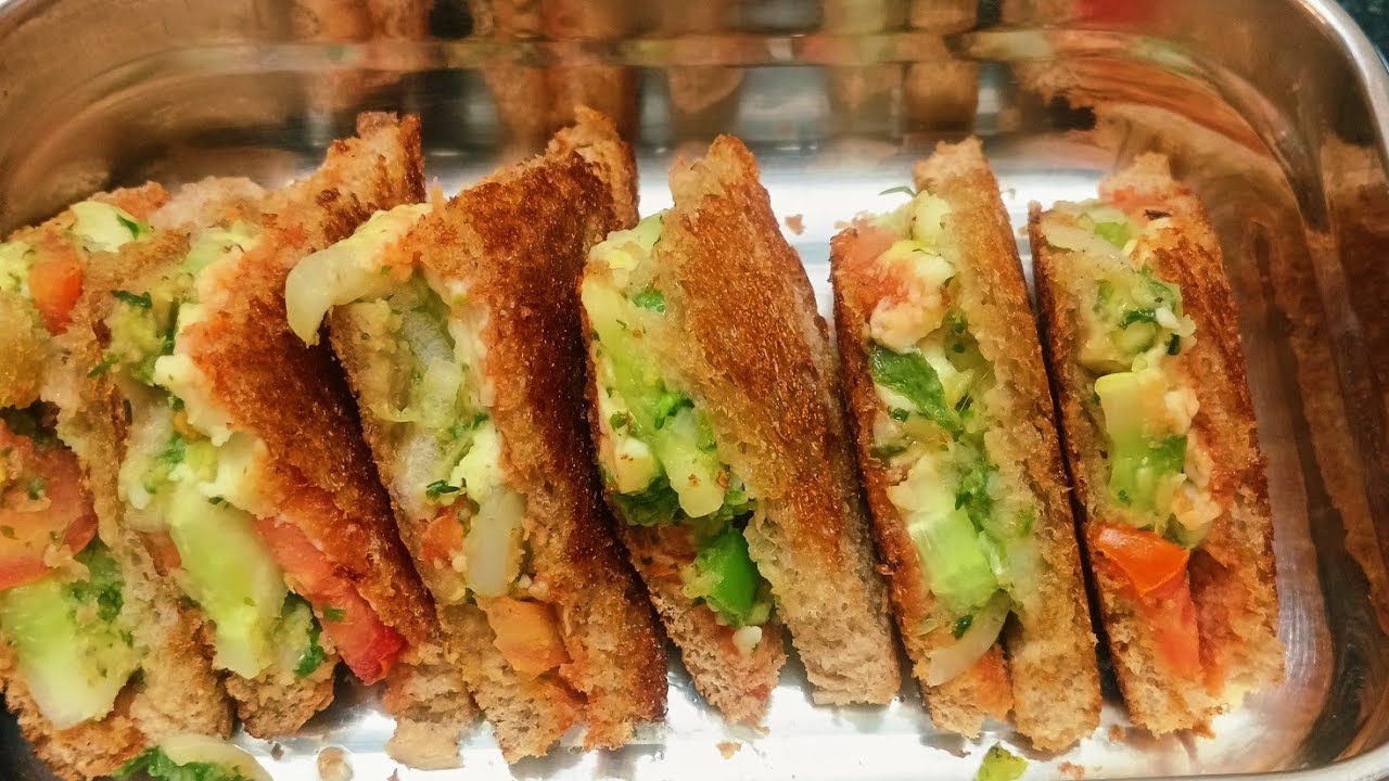 5 मिनिटात भन्नाट हेल्दी सँडविच | Kids Tiffin /Breakfast Sandwitch /Quick Vej Sandwich Recipe 