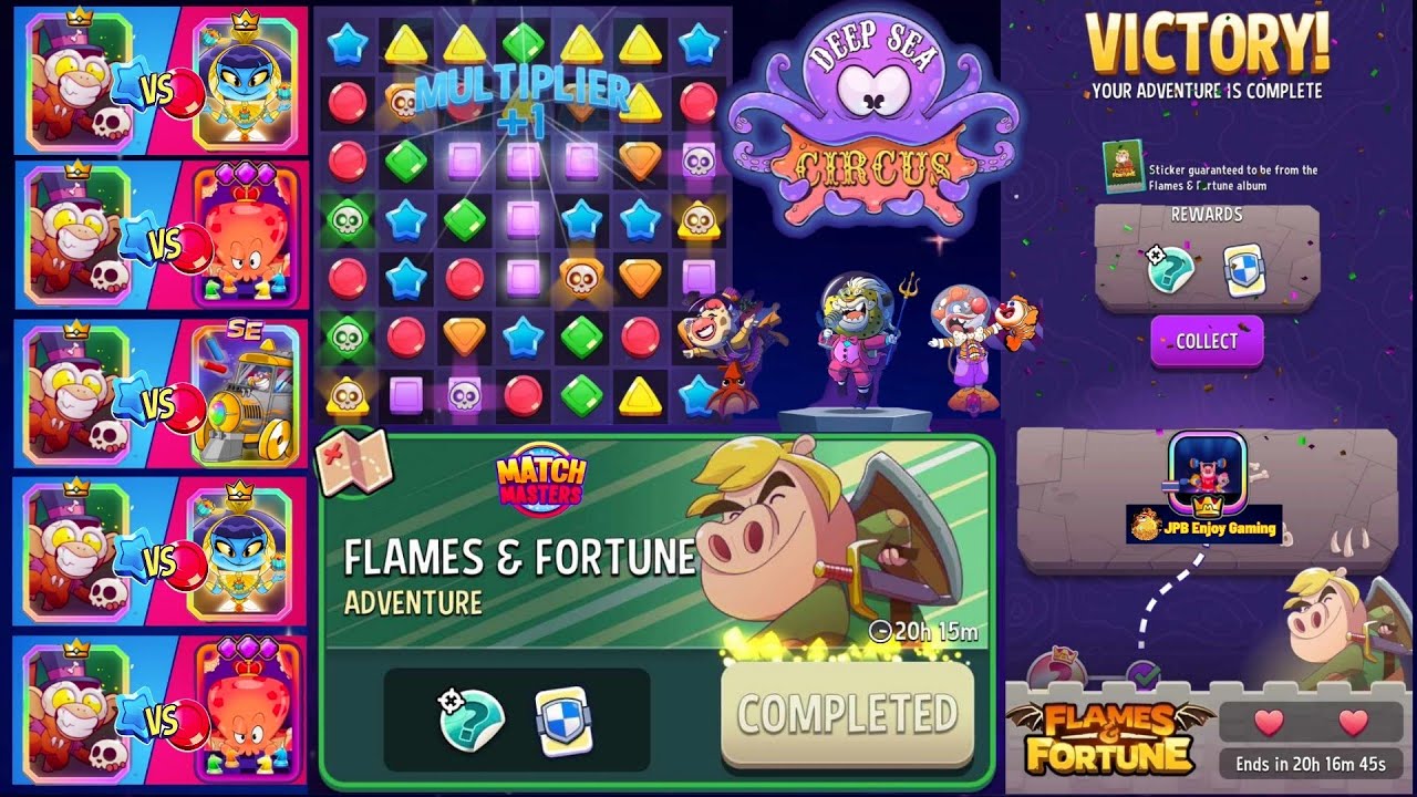 Adventure Flames & Fortune/ Moves Multiplier+Rainbow Match Masters