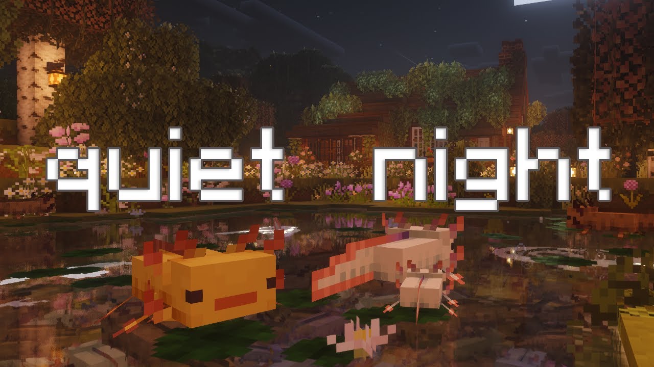 pov: you fell into the axolotl pond at midnight (minecraft music, bubbles, rain)