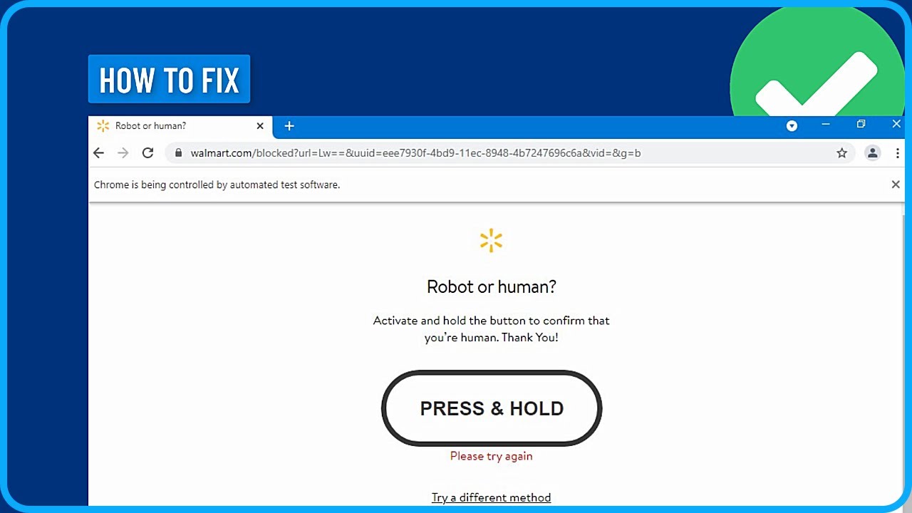 How to Fix Walmart Robot or Human Button Not Working (2025)