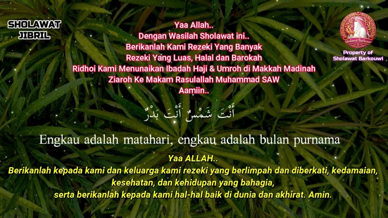 SHOLAWAT PENARIK REZEKI PALING DAHSYAT, SHOLAWAT NABI MUHAMMAD SAW, SALAWAT JIBRIL PALING MERDU