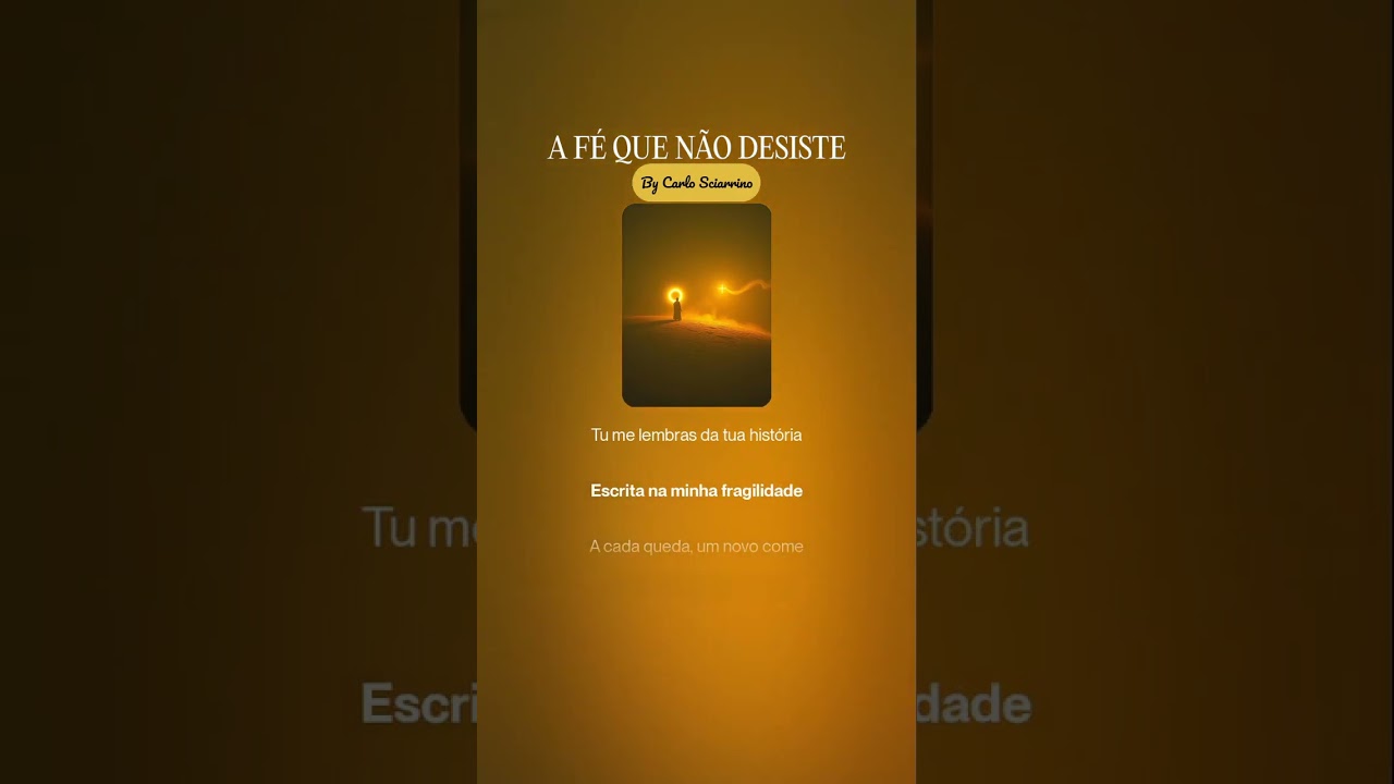 A FÉ QUE NÃO DESISTE by carlo sciarrino
