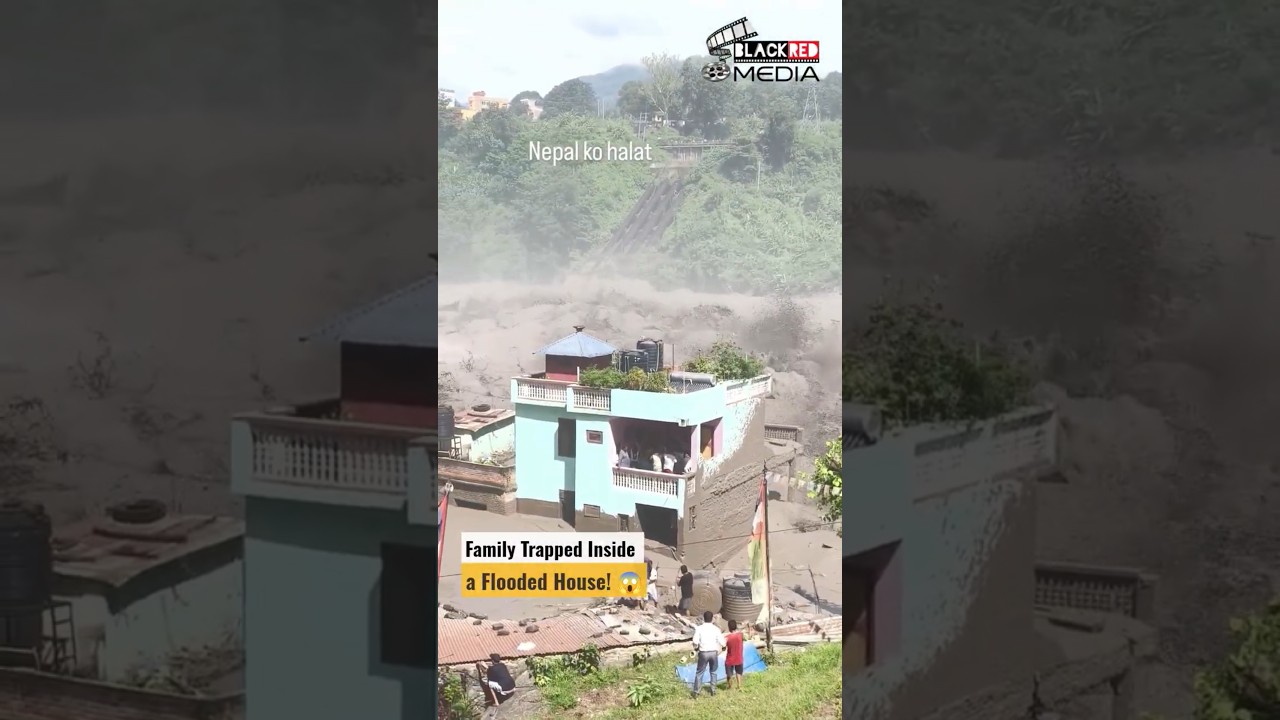 Family Trapped Inside a Flooded House! 😱🌊 What Happens Next Is Shocking! #Shorts