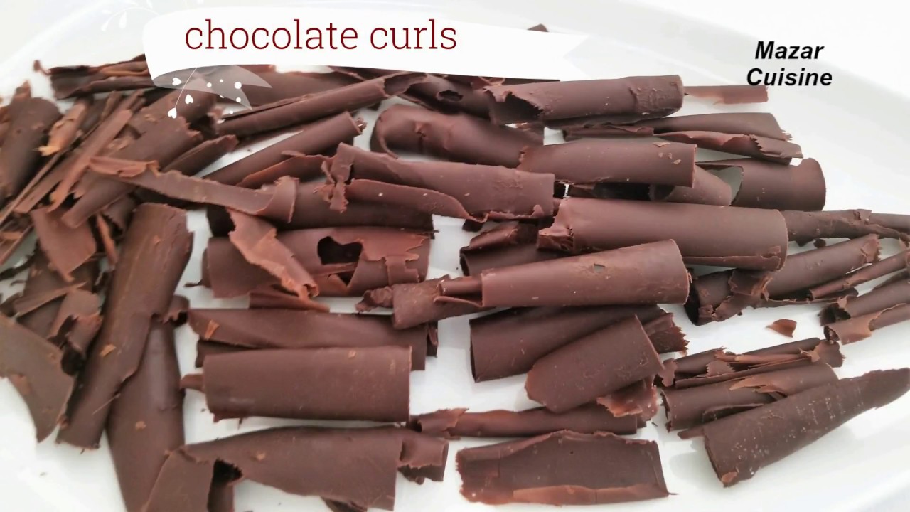 How To Make Chocolate Curls For Cake Decoration , Cake Toppers Recipe Mazar Cuisine