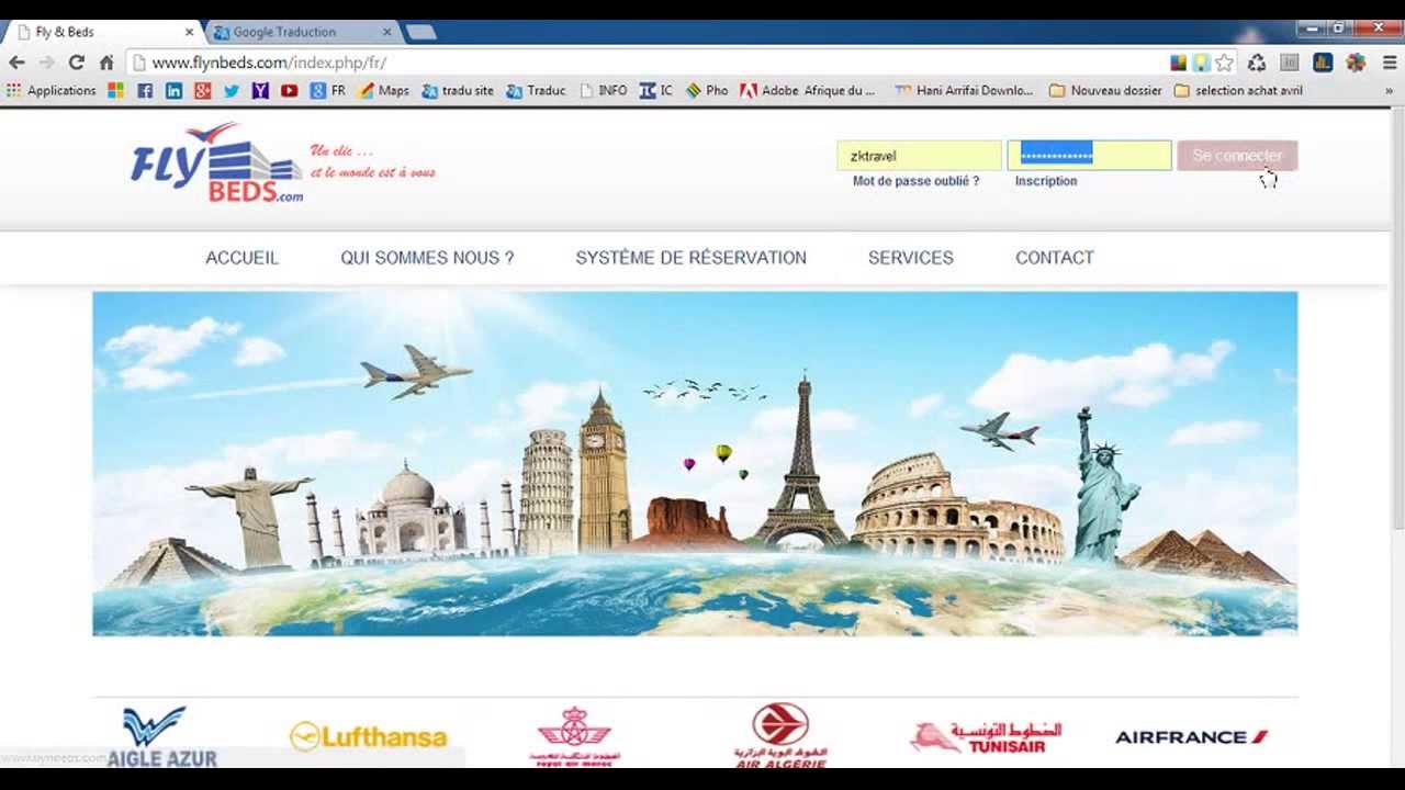 Comment réserver un billet d'avion sur Flynbeds.com كيفية حجز تذكرة طيران على