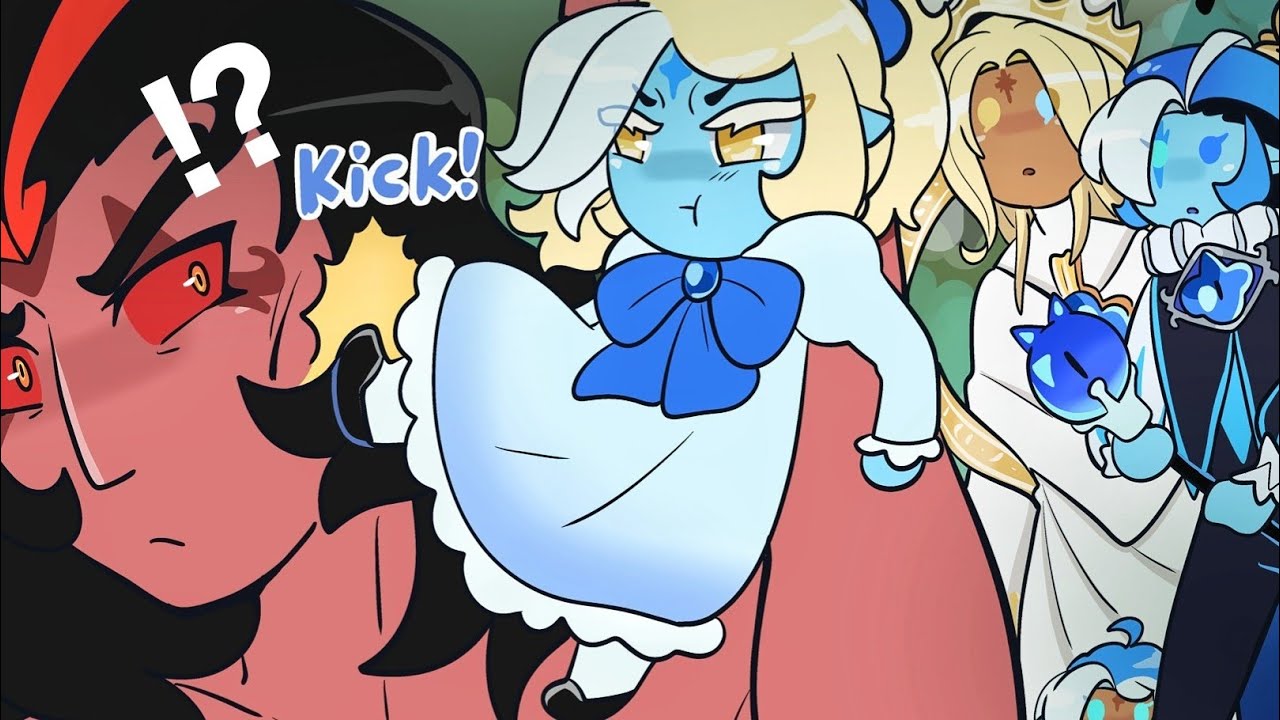 Shadowmilk Daughter Hit Burning Spice😭?,Shadow milk x P.vanilla family AU,Cookie run kingdom🍪Comic🌼
