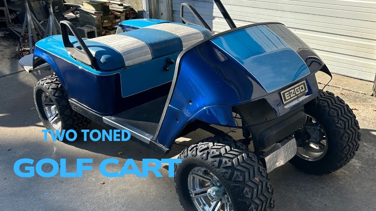 Custom Painting A Golf Cart Two Toned