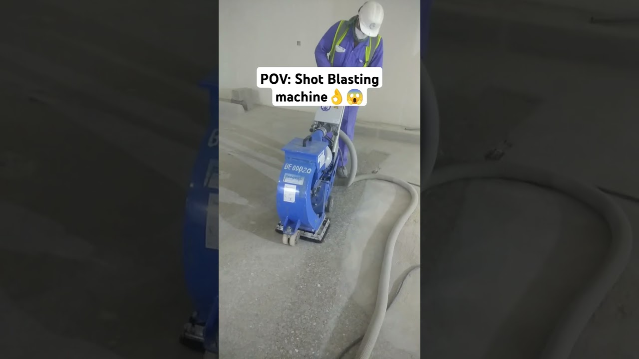 Shot blasting 👌😲 machine 🥳 for floor coating works 😎 #shotblasting #epoxy #floorcoatings #civil