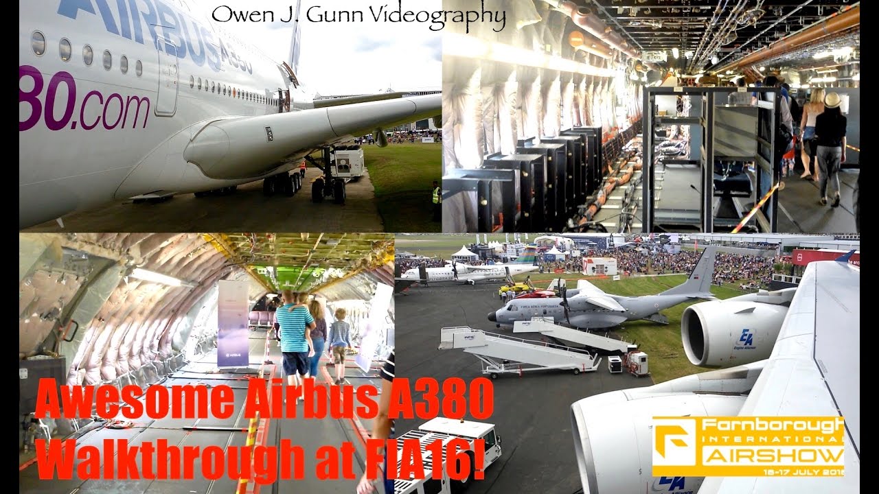 Airbus A380 F-WWDD Walkthrough at Farnborough + Other Statics!