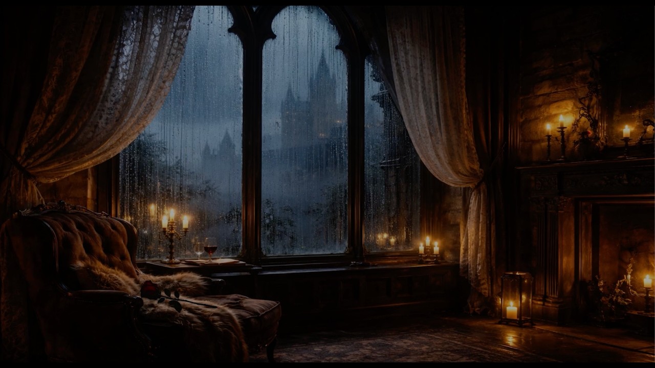 The Cozy Reading Nook 🌧️ Cozy Hideaway with Rain & Candlelight Ambience