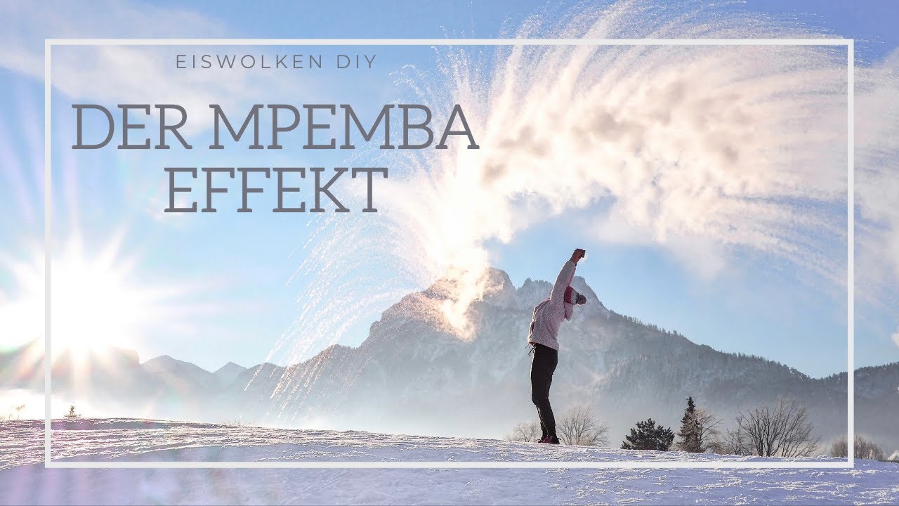 Mpemba Effekt - Eiswolken zaubern im Allg&auml;u! Wenn hei&szlig;es Wasser in der Luft gefriert. ♡