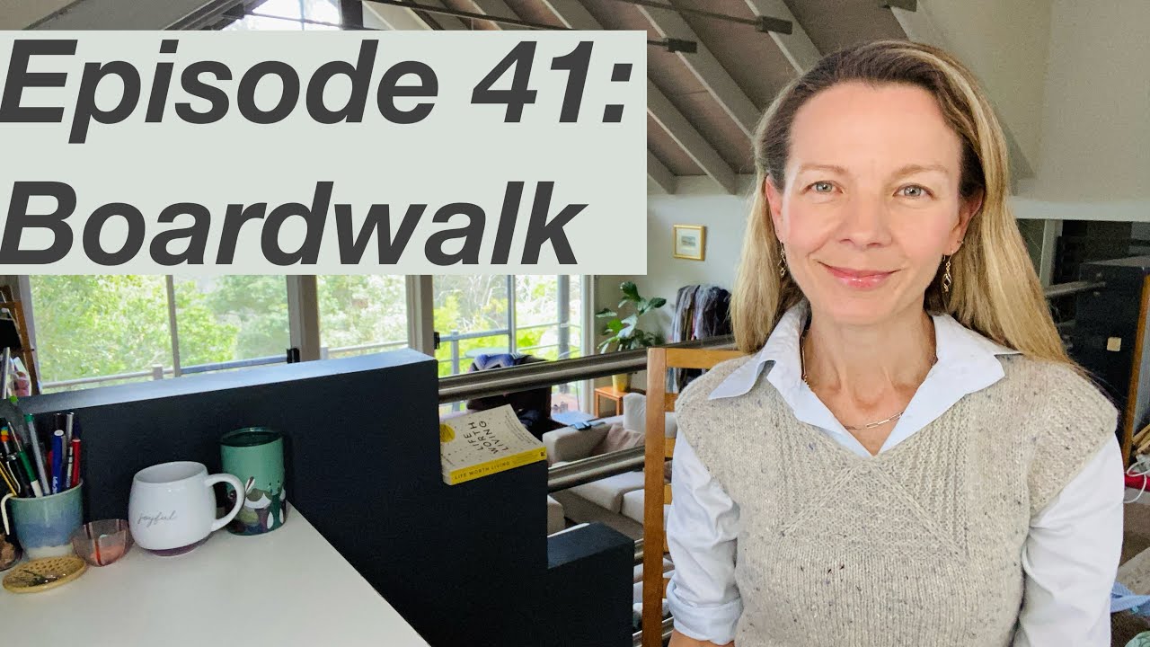 Ep 41: Boardwalk, plus Field Sweater, Pink Velvet, Anker Tee, Soho Top - Mostly Knitting Podcast