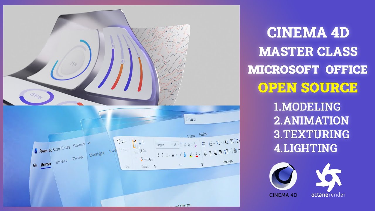 NOW!! Masterclass MICROSOFT STYLE 3d Motion Graphics(PROJECT FILE ON GUMROAD) #3danimation#tutorial
