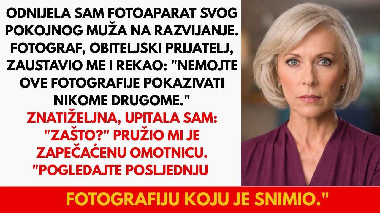 Odnijela sam fotoaparat svog pokojnog muža na razvijanje — fotograf me upozorio: „Idite negdje na...