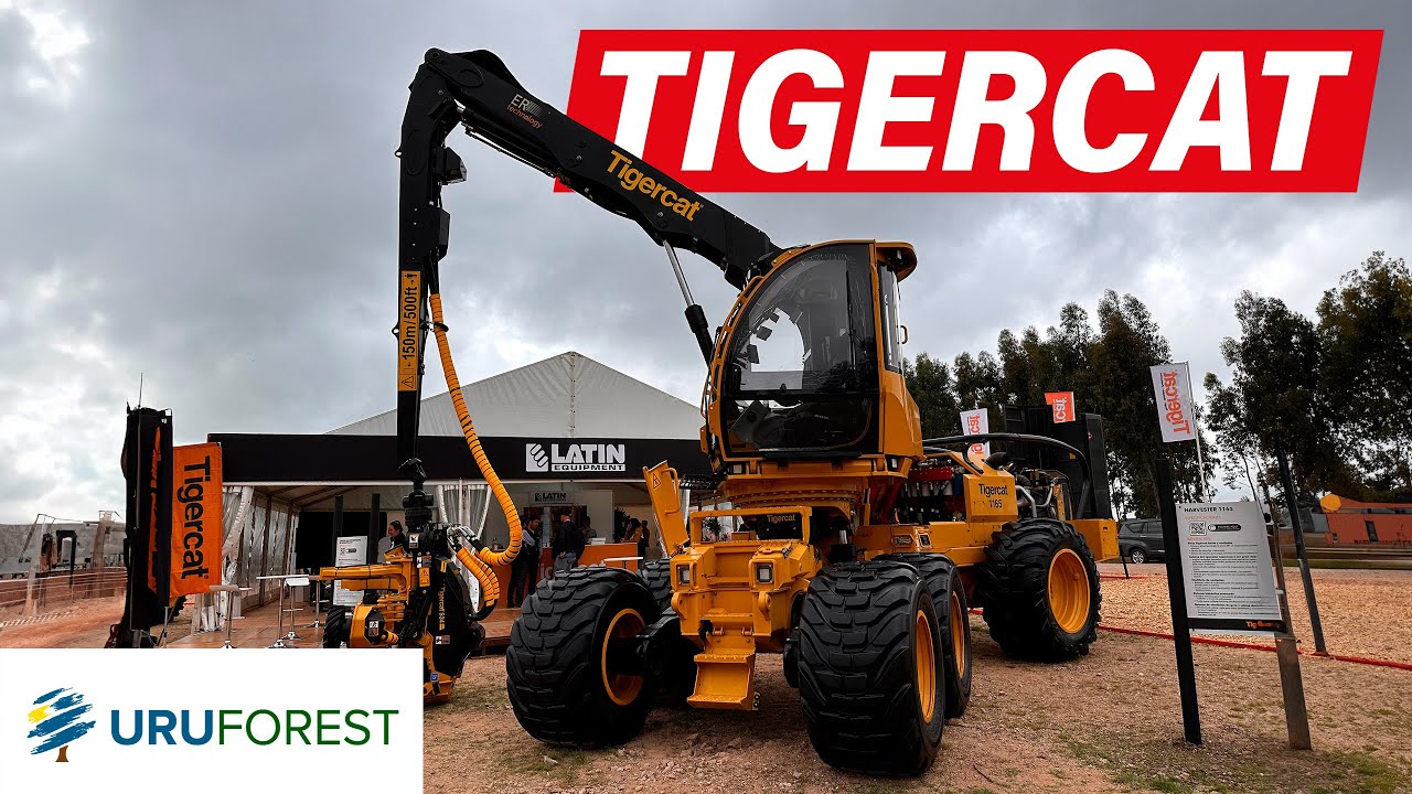 [URUFOREST 2024] Tigercat presentó los Harvester 1165, Forwarder 1075C y Feller Buncher 720G