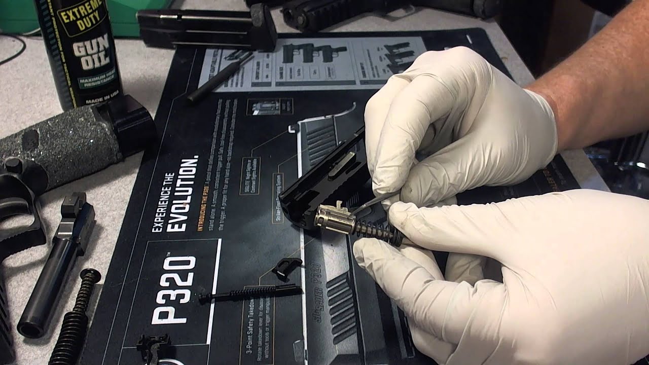 Разборка затвора/ударного механизма пистолета SIG Sauer P320