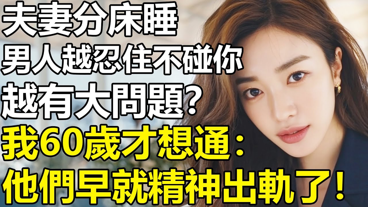 夫妻分床睡，男人越能「忍」住不碰你，越有大問題？我活到60歲才想通：他們早就精神出軌了，只是其他的「美人魚」還沒有上鉤！【情感|子女|孩子|生活|養老】