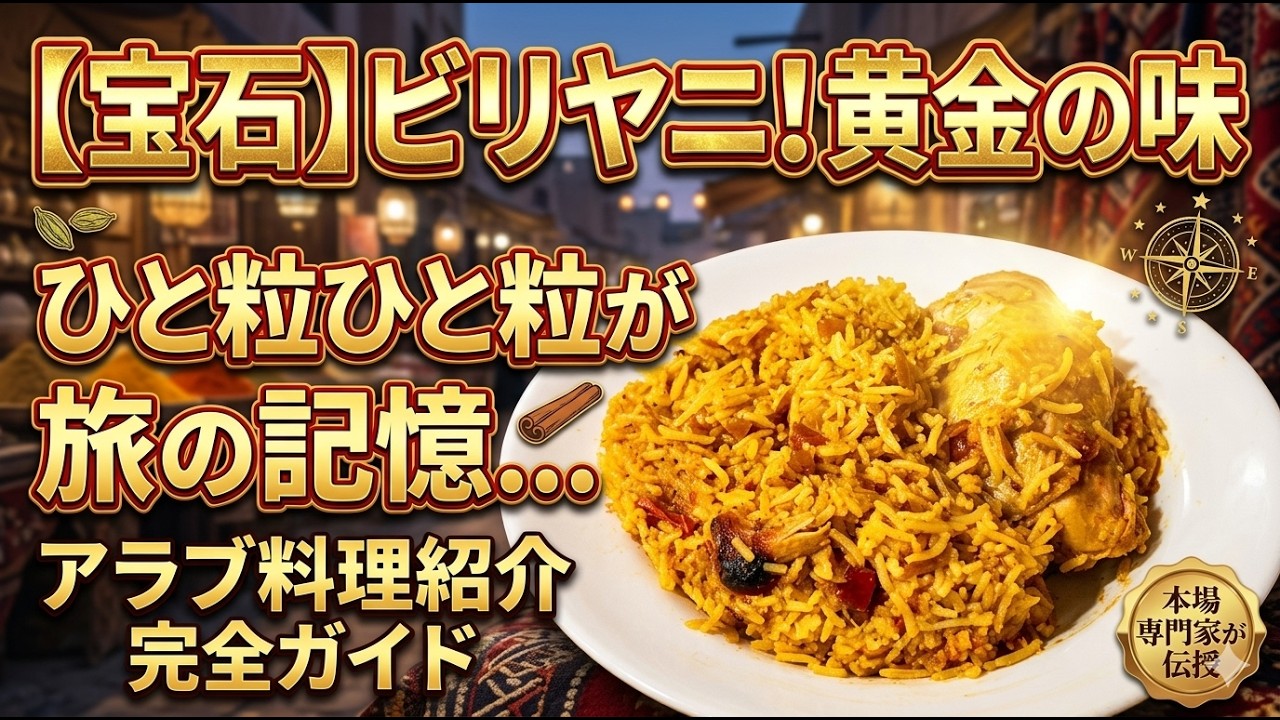 【アラブ料理紹介第35弾】黄金色にきらめく一粒一粒が、旅の記憶を運んでくる　アラブの宝石　ビリヤニ
