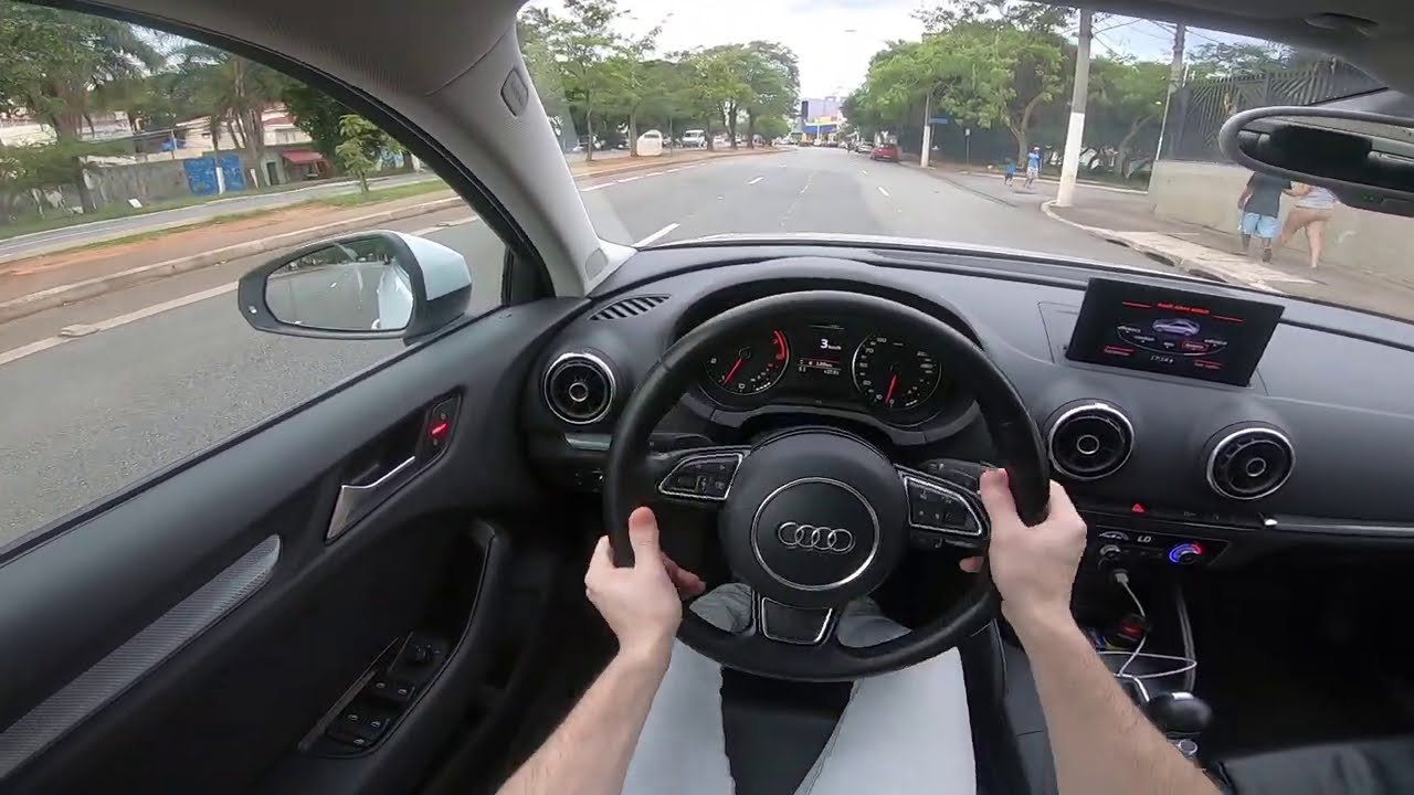 AUDI A3 1.8 - TESTANDO A ACELERAÇÃO - 0-100 EM 7,3 SEGUNDOS (PARECIDO COM O GTI 16/17) - DSG7 É BOM?