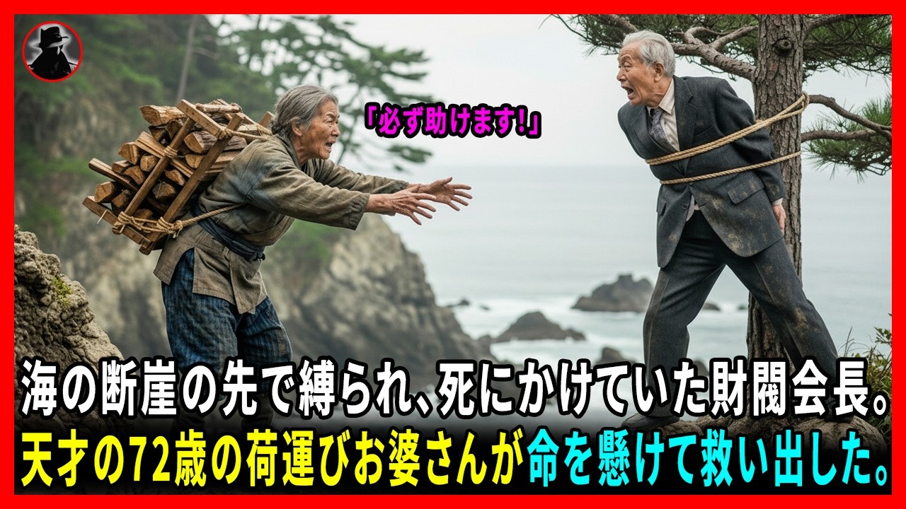 海辺の断崖の端に縛られ、死にかけていた財閥会長を、天才孤児の12歳の荷運び少年が命を懸けて救い出した。#動エピソード#老後の物語 #家族の物語