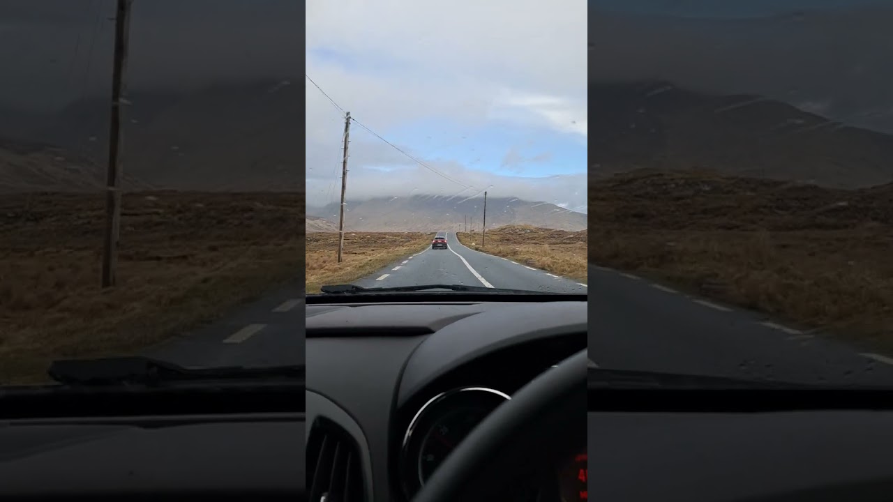 Driving to the killary fjord in north connemara 