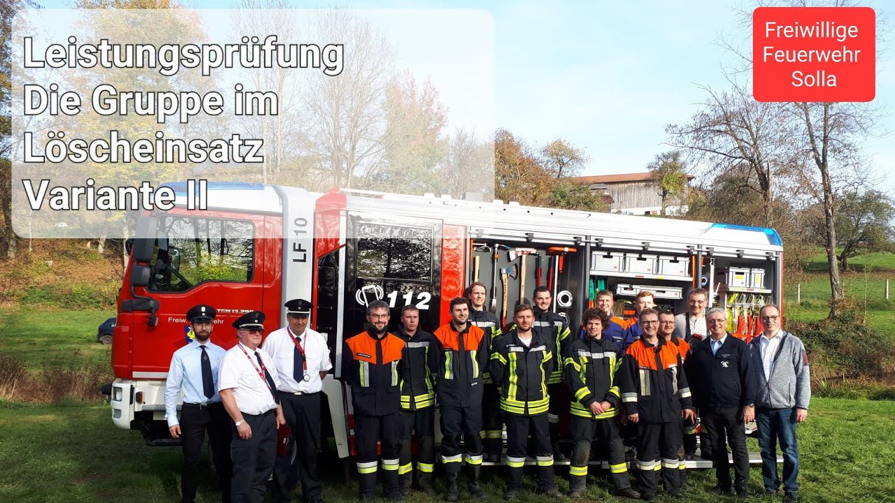 Die Gruppe im Löscheinsatz, Variante 2, Feuerwehr Leistungsabzeichen Bayern
