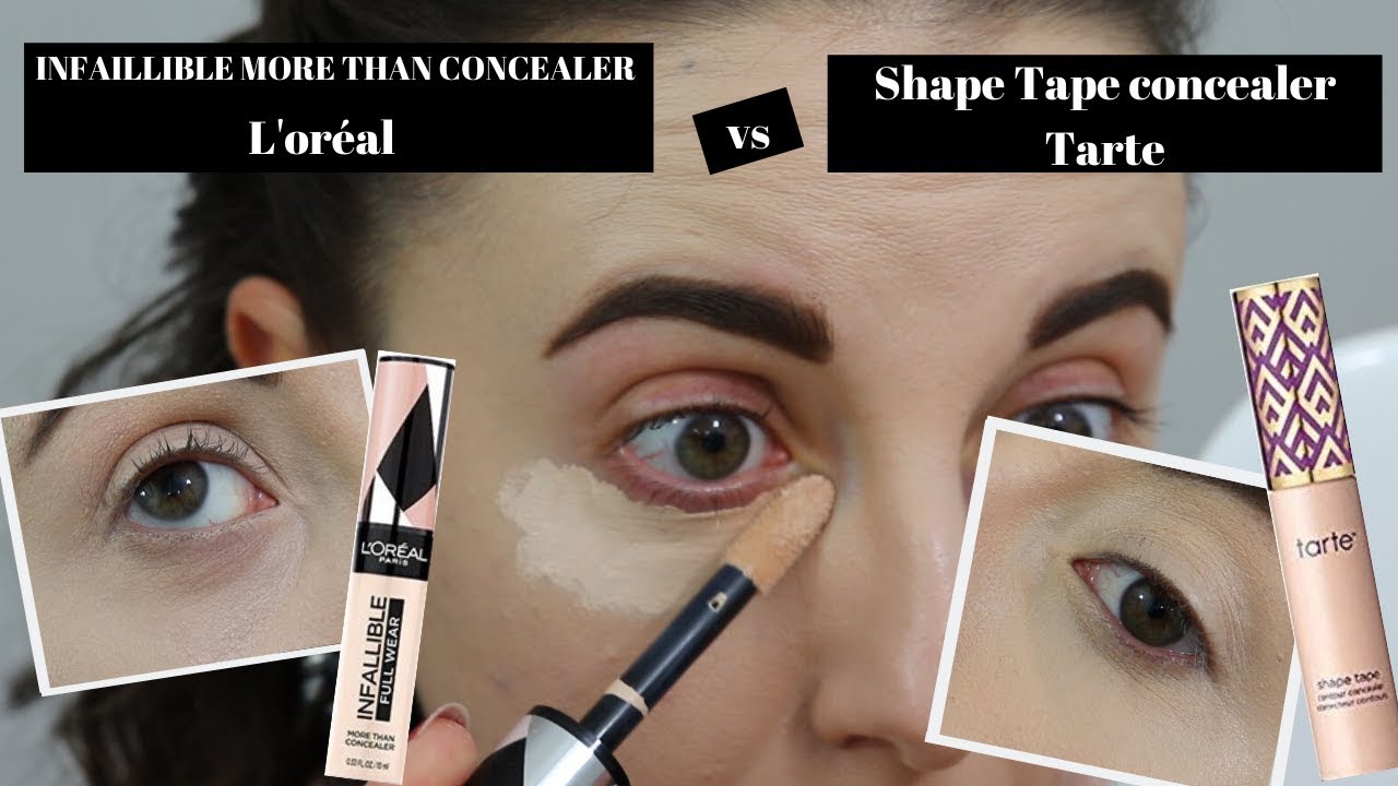 DUPE ?! INFAILLIBLE CONCEALER LOREAL VS SHAPE TAPE