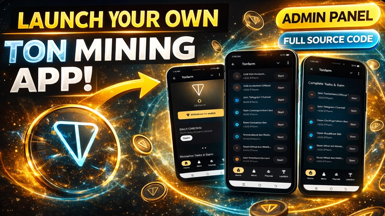 Create Your Own Telegram Mining App | TON Auto Mining Mini App Full Tutorial