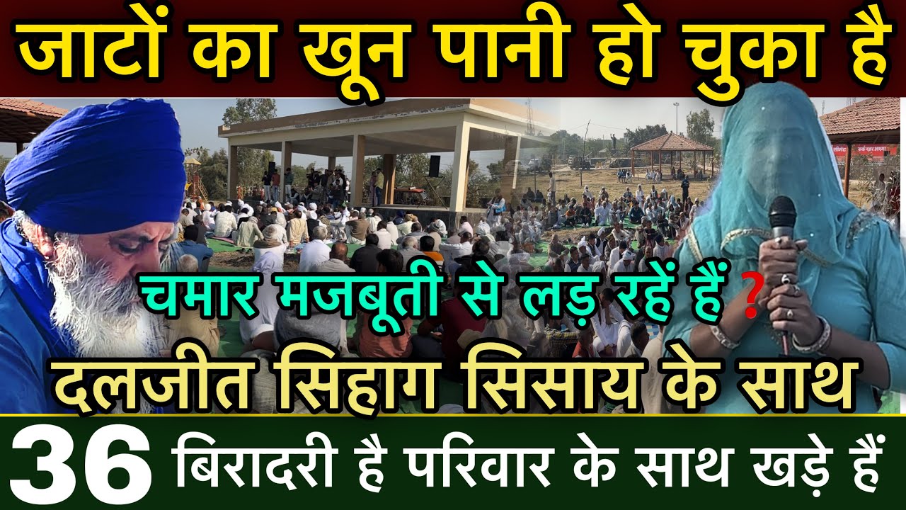 चमार मजबूती से लड़ रहें हैं❓दलजीत सिहाग सिसाय के साथ 36 बिरादरी है परिवार के साथ खड़े हैं