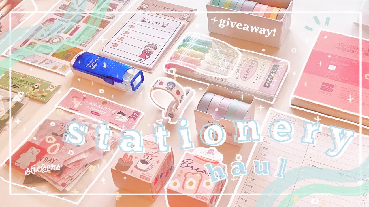 🎐 school supplies haul ft. stationery pal ⋆｡˚☽// back to school stationery haul