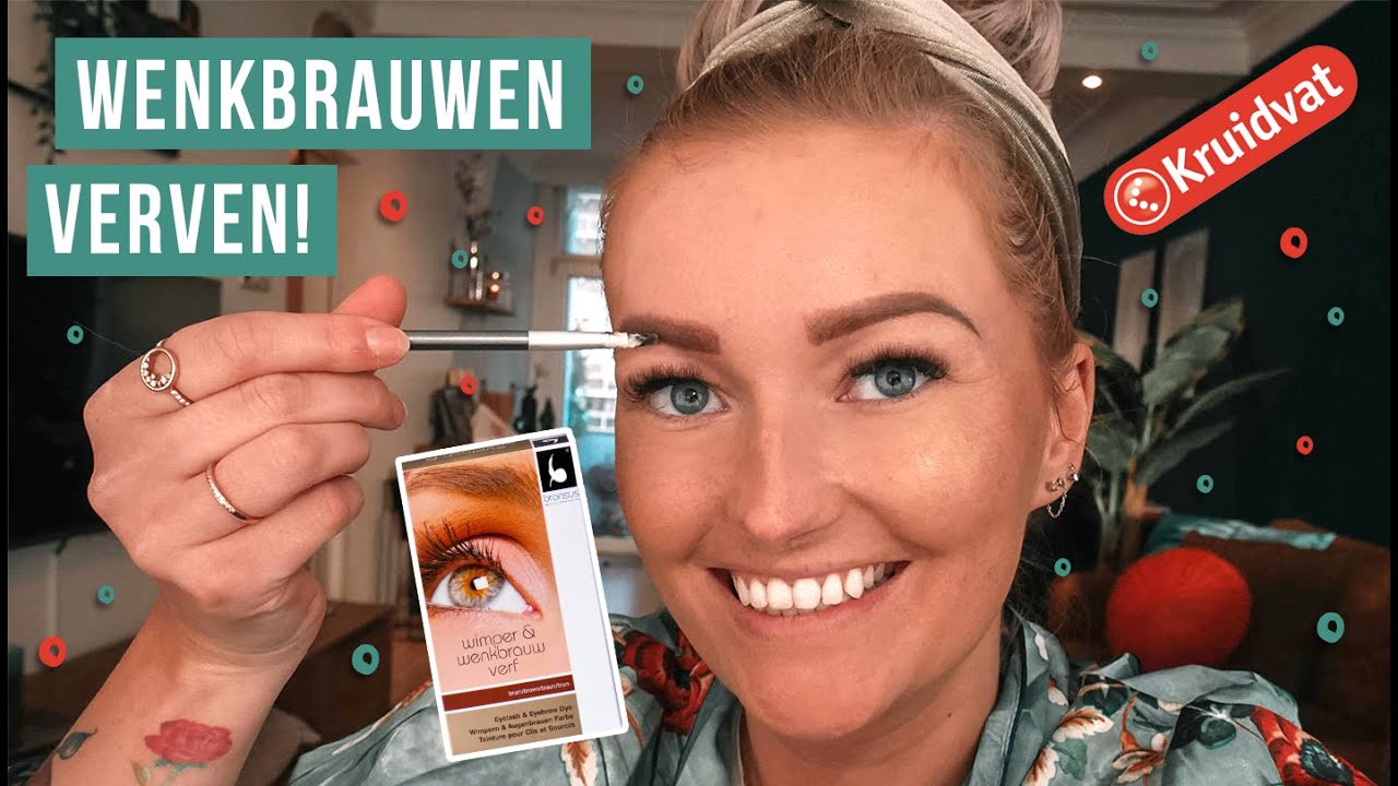 DIY Kruidvat wenkbrauw verf testen! Voor het eerst mijn eigen WENKBRAUWEN VERVEN! #KeijzerSterk!